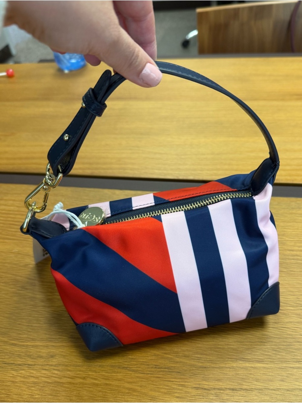 NWT Stoney Clover Lane x Prep Rally Mini Shoulder Bag Rugby Stripes Navy preppy - Picture 7 of 8